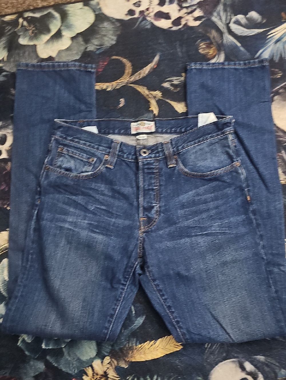 Fossil Dark Blue Straight Leg Men's Jeans